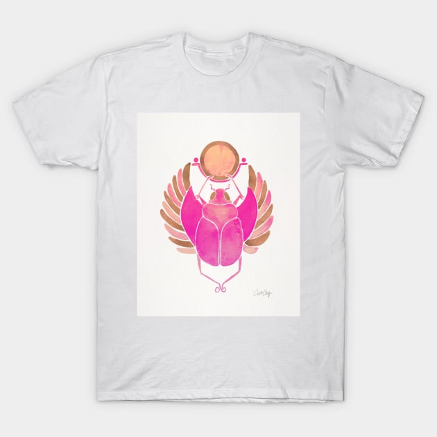 rose gold pink scarab T-Shirt by CatCoq